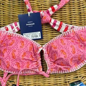 Roller rabbit target bathing suit top women's small new with tags